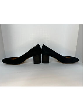 J. Crew Black Suede Block Heel Pumps size 8